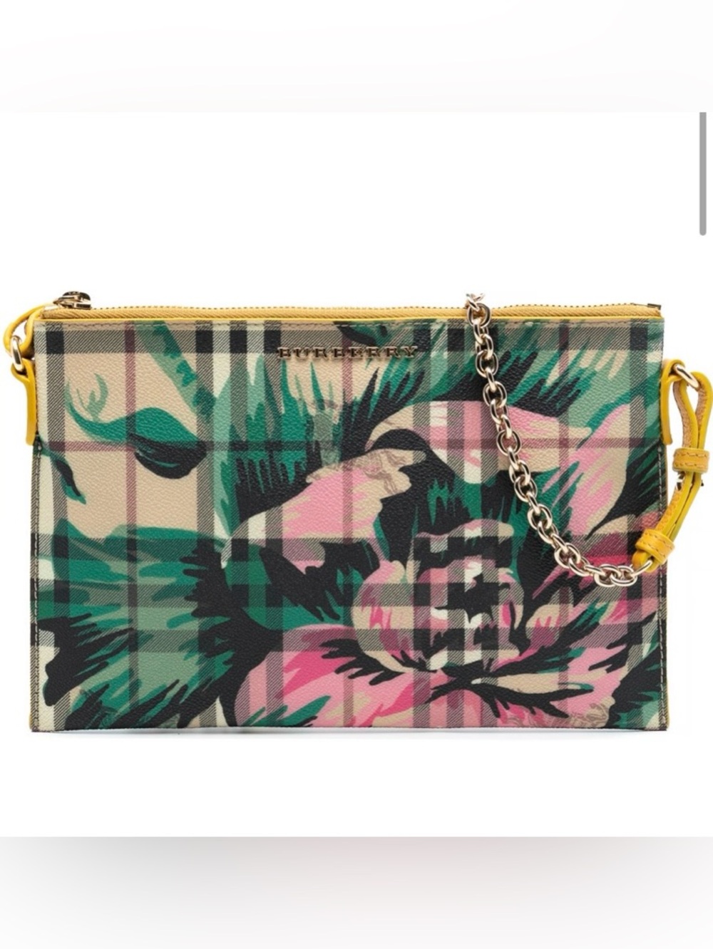 Like New!  Authentic Burberry Haymarket Check Floral Crossbody Bag
